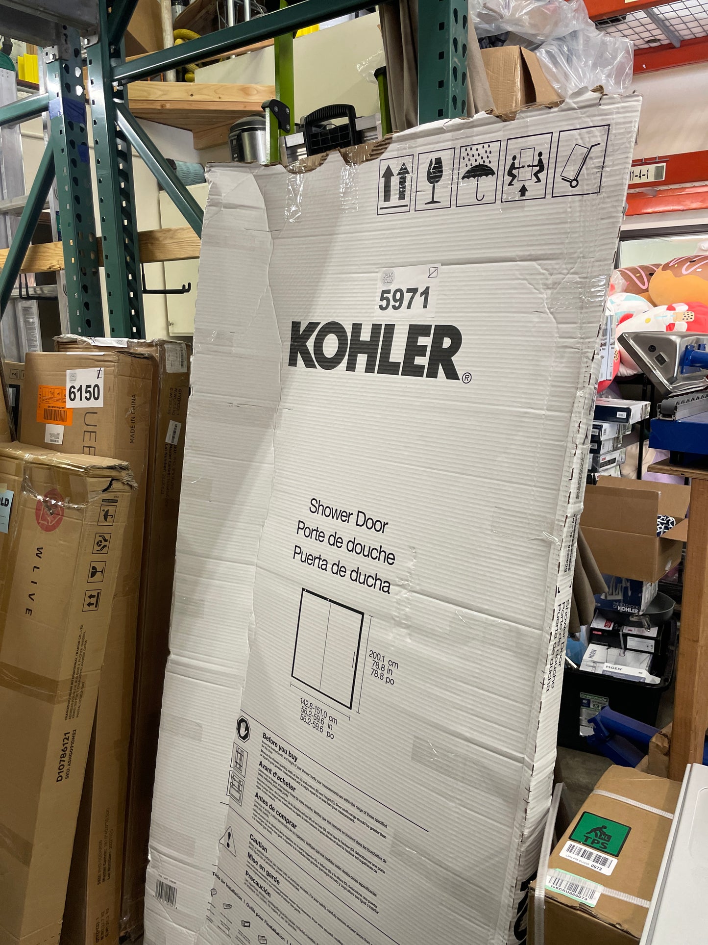 KOHLER PRONE SHOWER DOOR - Retail $499