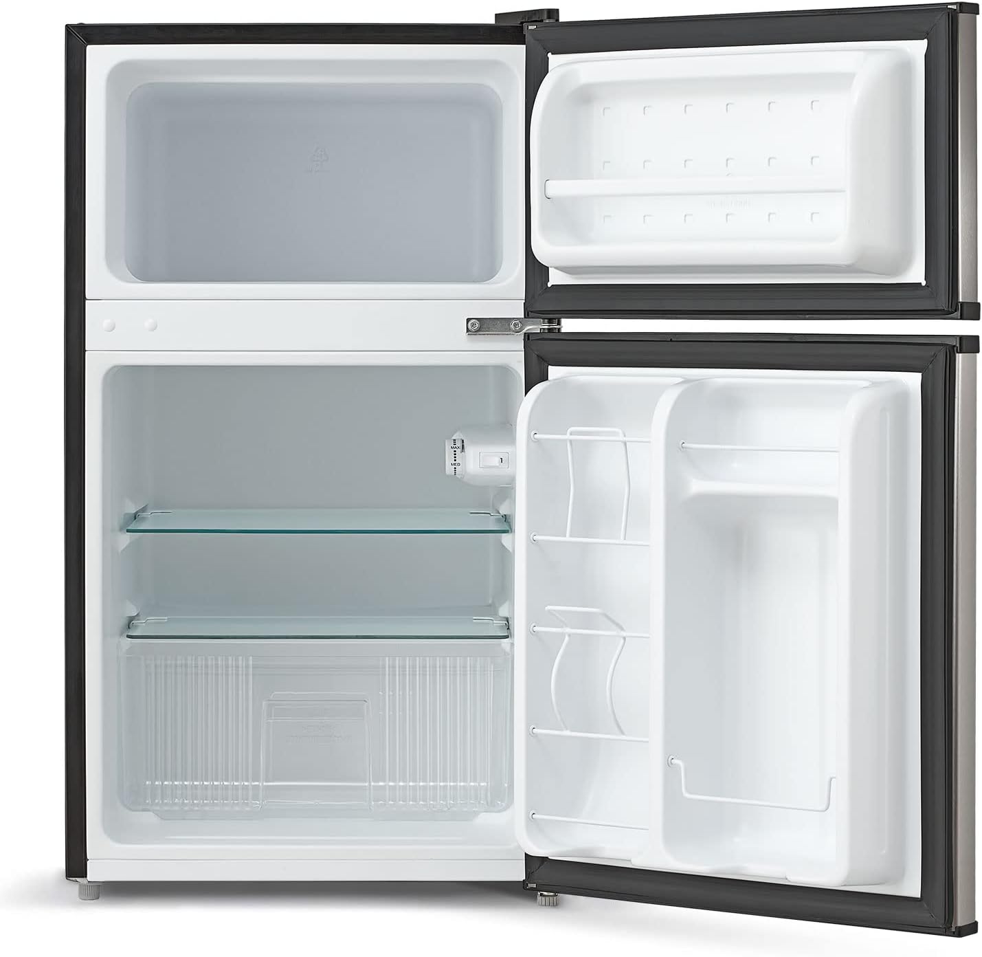 NEW - Midea WHD-113FSS1 Compact Refrigerator, 3.1 cu ft, Stainless Steel - Retail $259