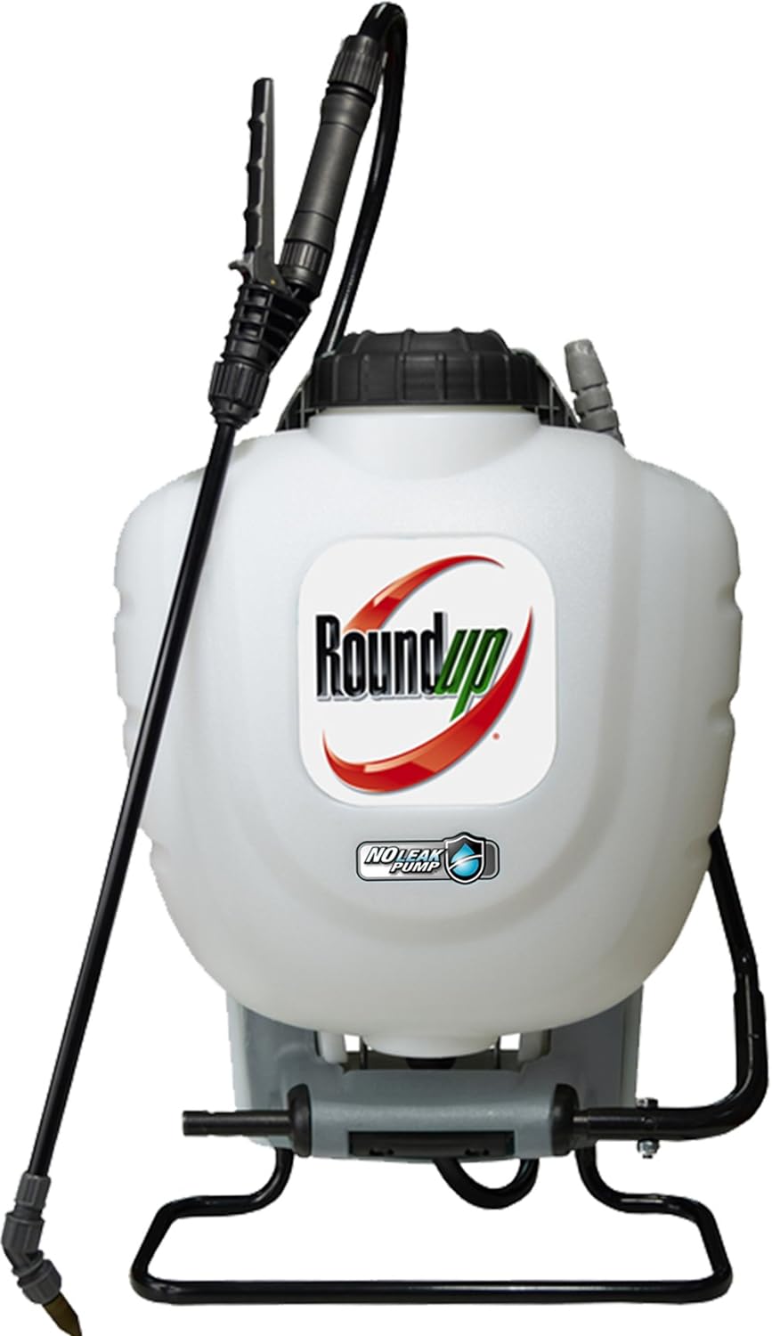 Roundup 190327 No Leak Pump Backpack Sprayer for Herbicides, Weed Killers, and Insecticides white 4 gallon - Retail $89