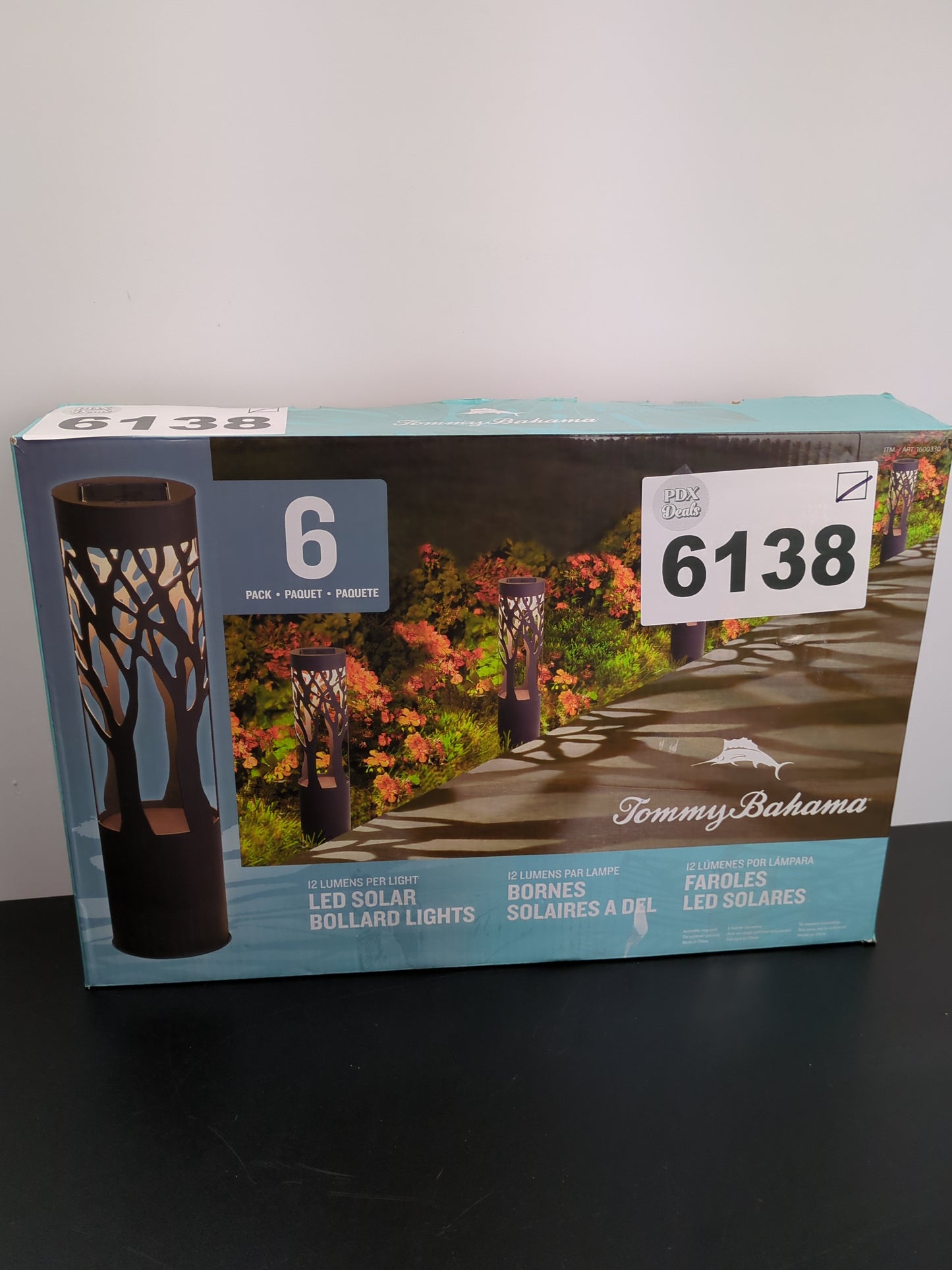 BOLLARD SOLAR LIGHT 6PK - Retail $49