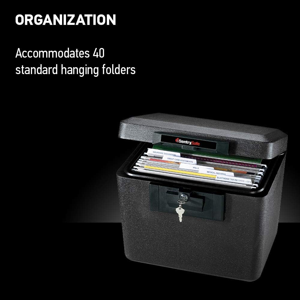 SentrySafe 1170 Fire File Box, Black - Retail $54