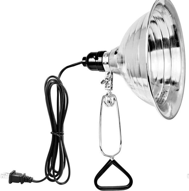 NEW - Simple Deluxe 2-Pack Clamp Lamp Light with 8.5 Inch Aluminum Reflector up to 150 Watt E26 (no Bulb Included), Silver and Black - Retail $17