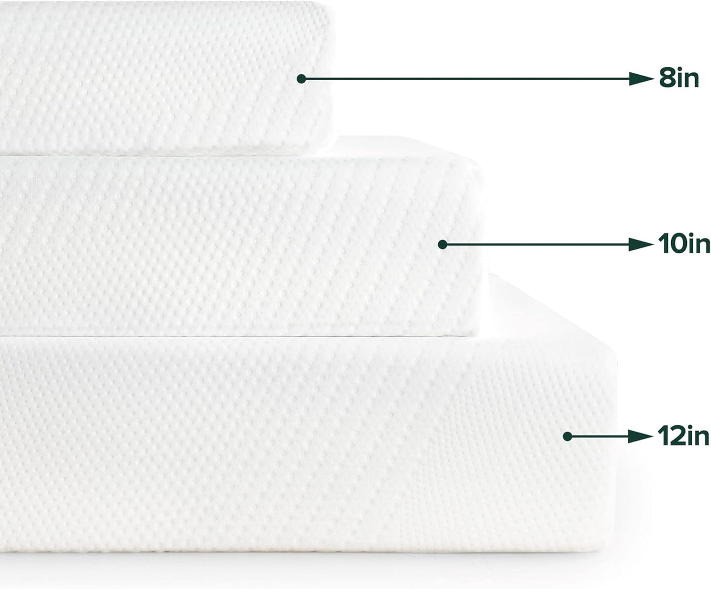 NEW - ZINUS QUEEN 10 Inch Green Tea Cooling Gel Memory Foam Mattress, CertiPUR-US - Retail $299