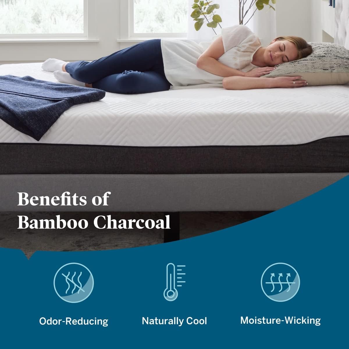 NEW - LUCID 12 Inch FULL Hybrid Mattress - Bamboo Charcoal and Aloe Vera Infused - Memory Foam and Encased Springs - Medium Plush Feel - Bed in a Box - Pressure Relief and Motion Isolation - Retail $442