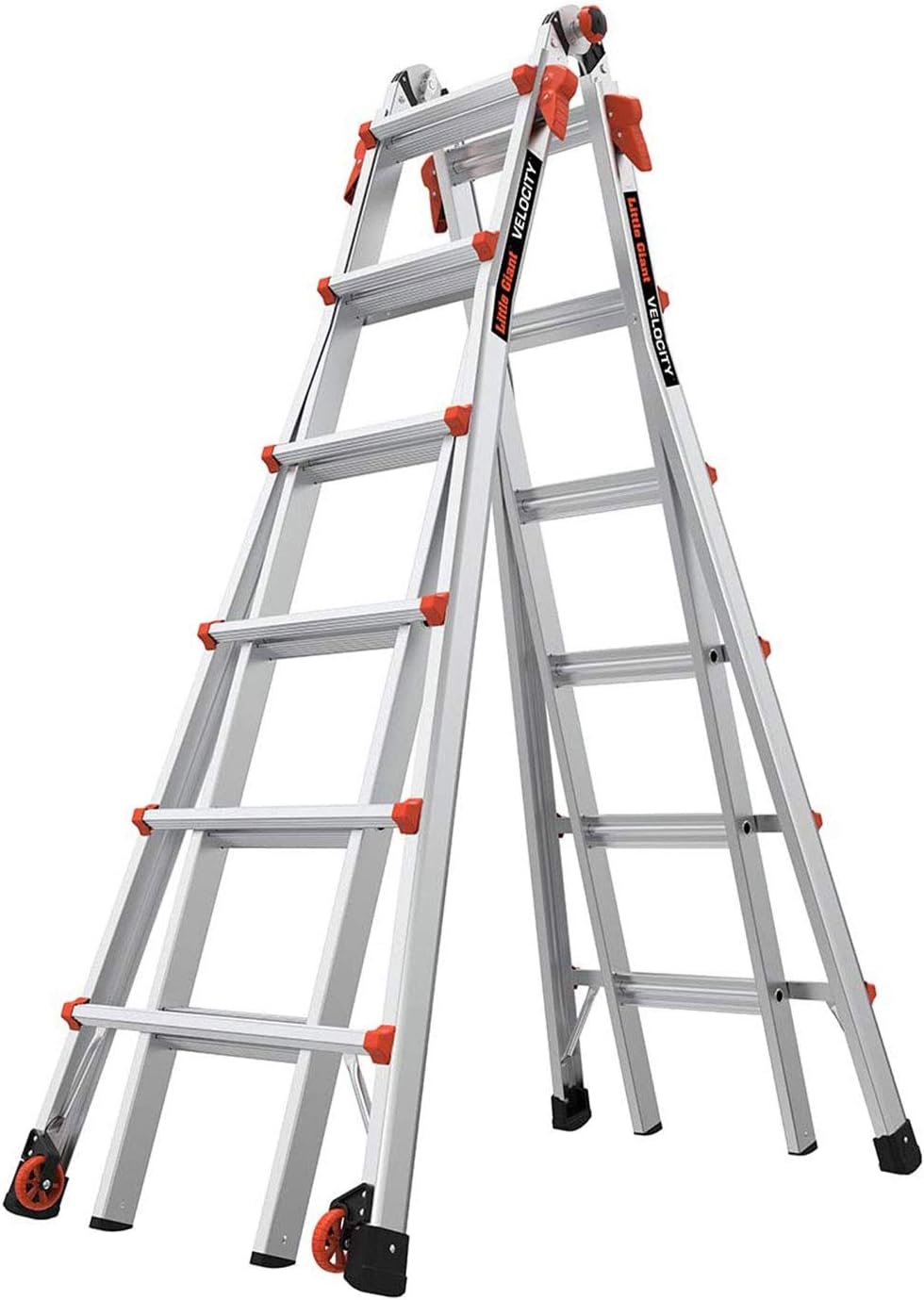 NEW - Little Giant Ladders, Velocity with Wheels, M26, 26 Ft, Multi-Position Ladder, Aluminum, Type 1A, 300 lbs Weight Rating, (15426-001) - Retail $439