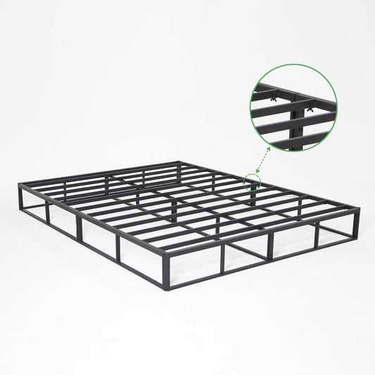 Novilla QUEEN Box Spring, 4-Inch Metal Box Spring Supports for All Types of Mattress/Extra-Strong Support & Non-Slip, No Noise, Easy Assembly - Retail $131