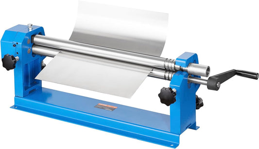 VEVOR Slip Roll Machine, 24 inches Forming Width in 16 Gauge Capacity, Sheet Metal Slip Roller Rolling Bending Machine, with 2 Detachable Rollers for Low Carbon Steel Copper Sheet Aluminum Alloy Sheet - Retail $233