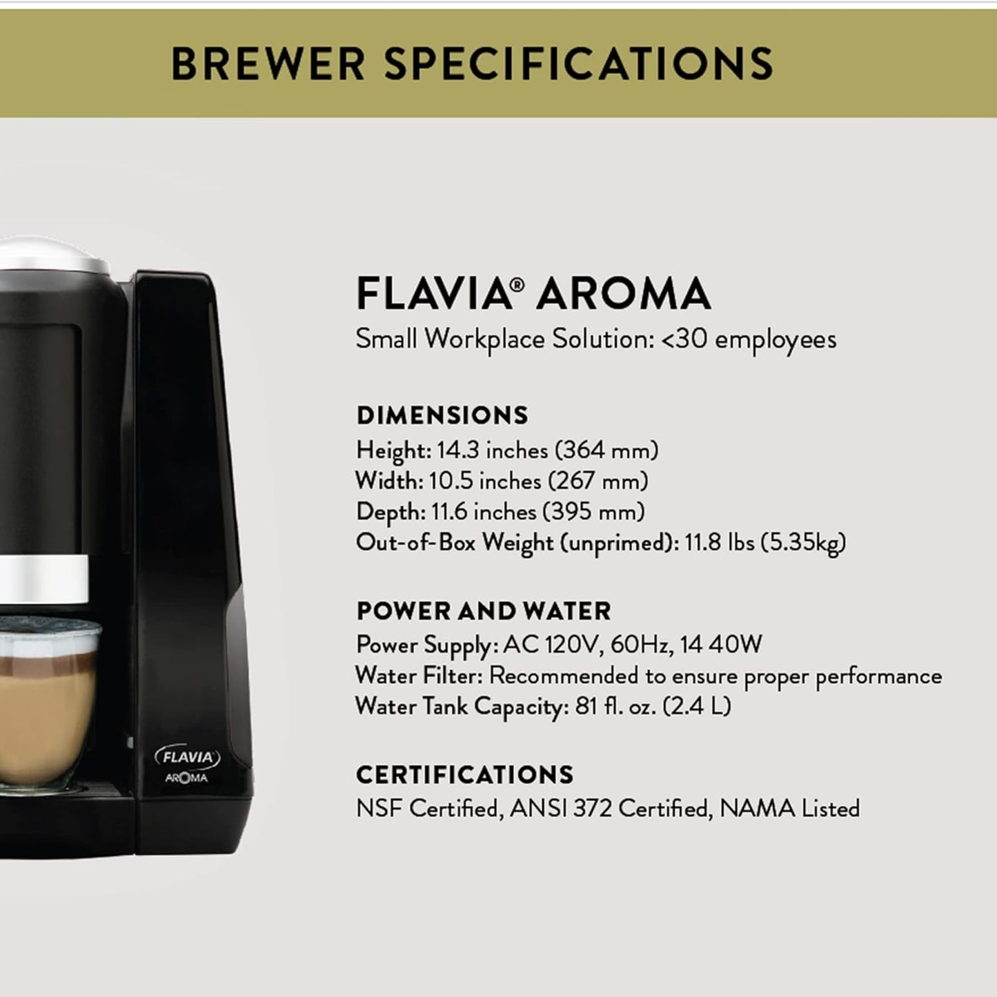 Flavia Mars Drinks Aroma Single-Serve Coffee Brewer works Freshpacks, Black, Medium - Retail $260