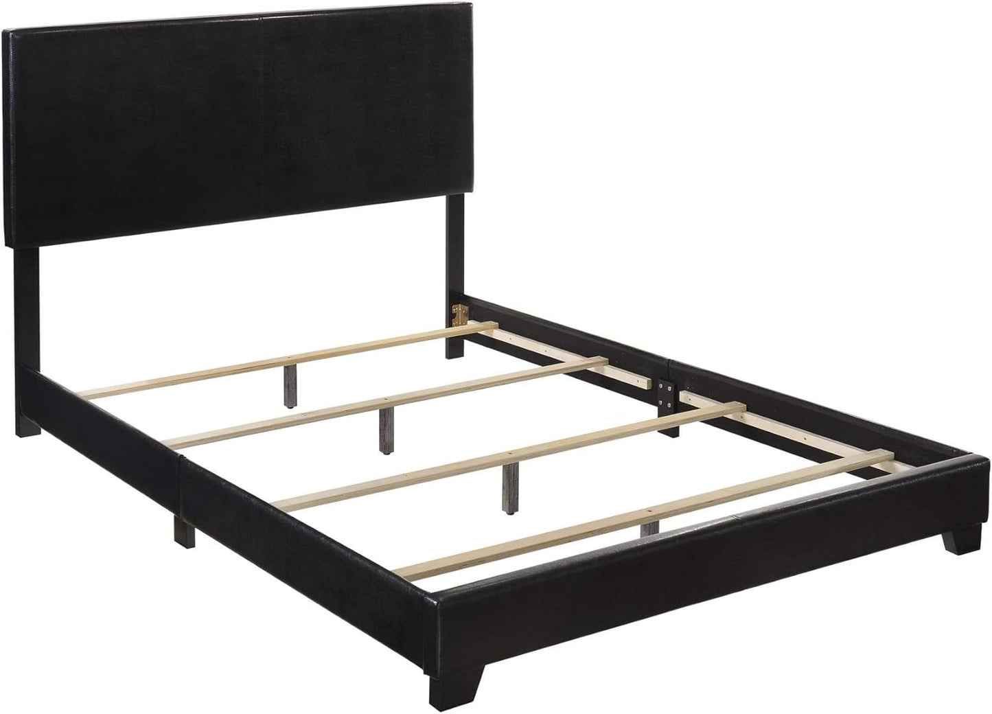 NEW w/ dmg - Crown Mark Erin FULL Upholstered Panel Bed in Black - Retail $96