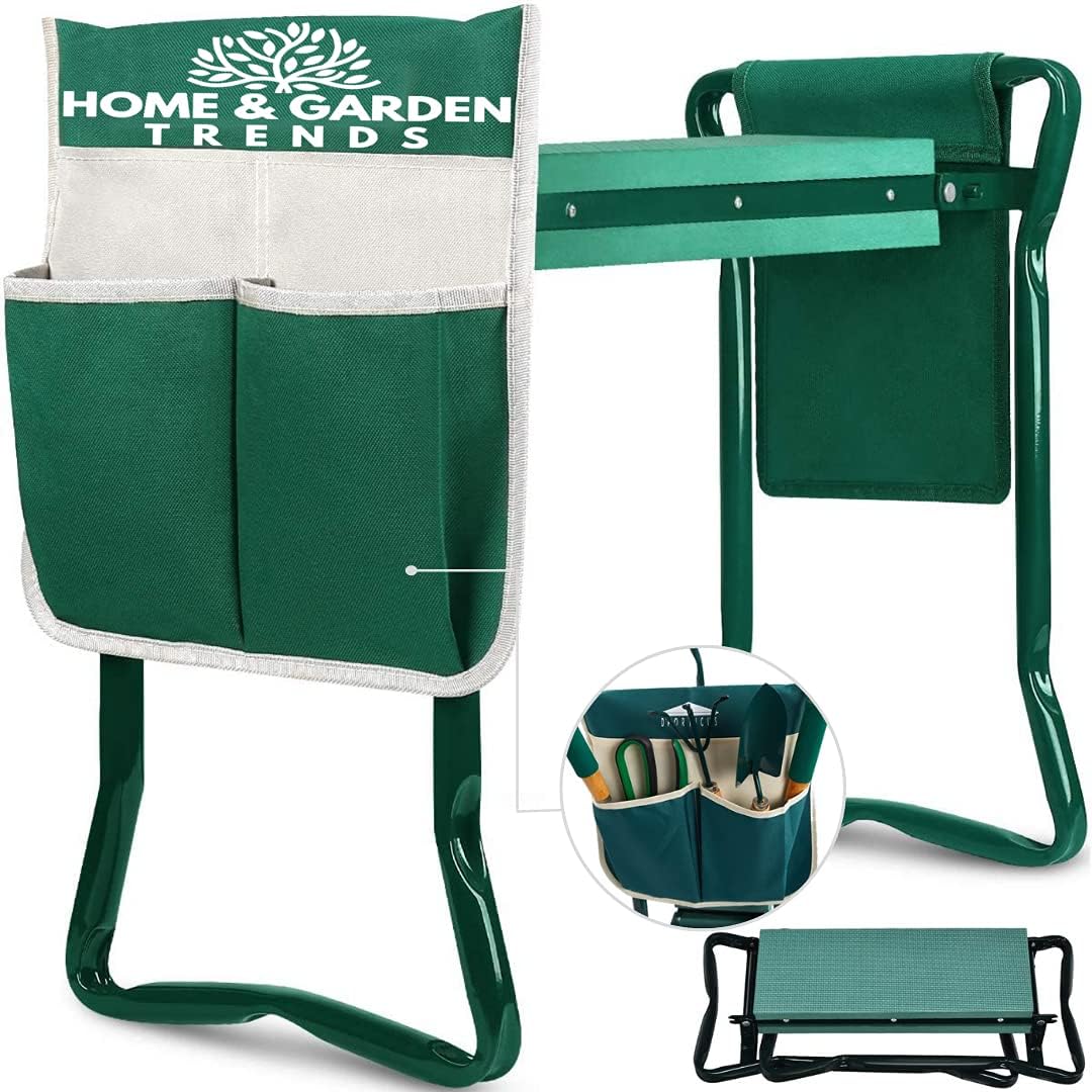 NEW - H&GT Garden Kneeler and Seat, Foldable Garden Stool Heavy Duty Gardening Bench for Kneeling and Sitting to Prevent Knee & Back Pain, Great Gardening Gifts for Women, Grandparents, Seniors, Mom & Dad - Retail $55