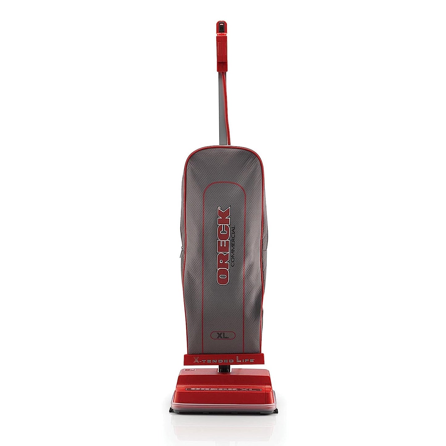 NEW - Oreck Commercial Upright Bagged Vacuum Cleaner, Lightweight, 40ft Power Cord, U2000R1, Grey/Red - Retail $196