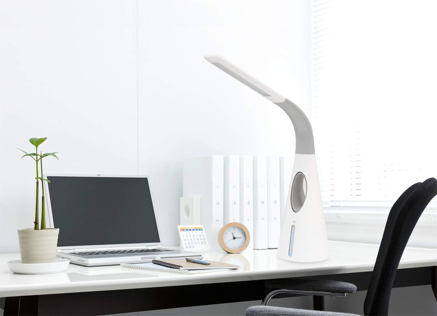 UltraBrite LED Desk Lamp with Bladeless Fan (White) - Retail $29