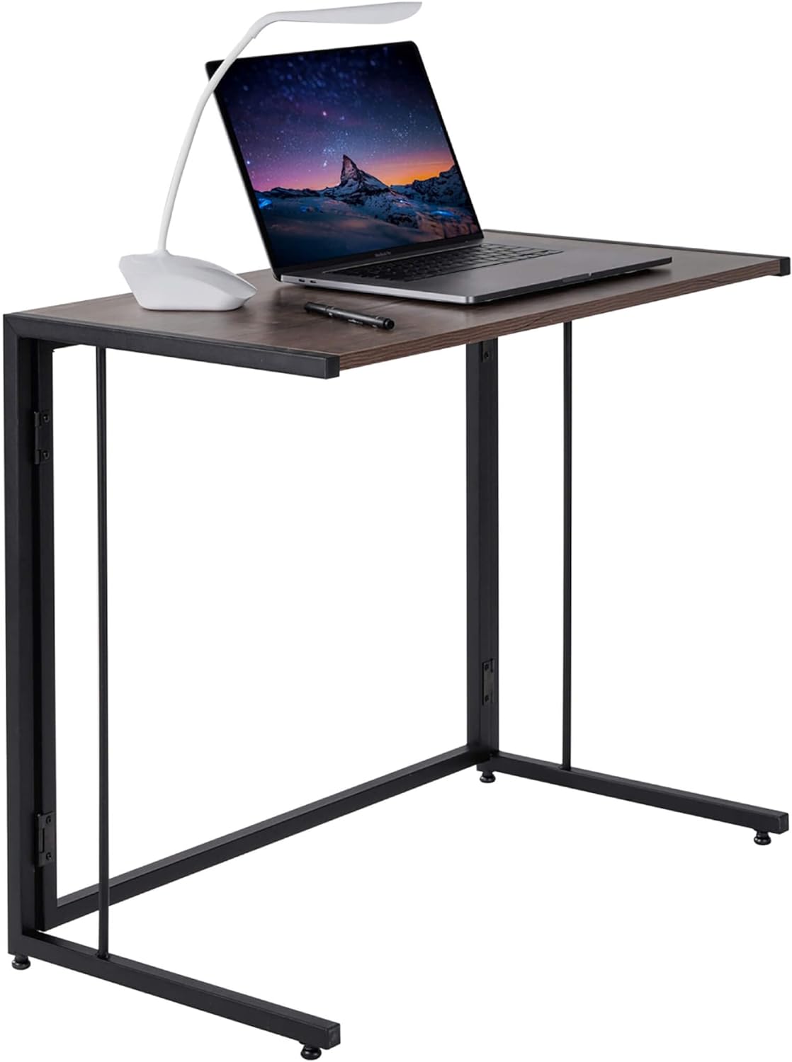 NEW - XRESLUCO Desk, Computer Desk 31.5",C Table,Sofa Side Table,Small Desk for Small Spaces,No-Assembly Space-Saving Folding Desk/Home Office,Black - Retail $99