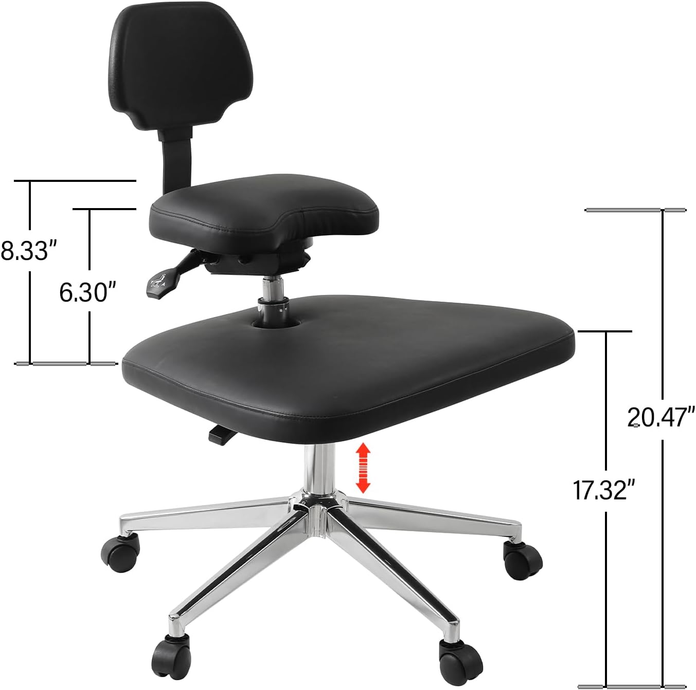 NEW - LHOOCX Cross-Legged Chair, Kneeling Chair with Lumbar Support and Adjustable Recline Angle, Ergonomic Office Chair for Office, Home and Yoga Enthusiasts, Meditation Fanatics (Black) - Retail $249