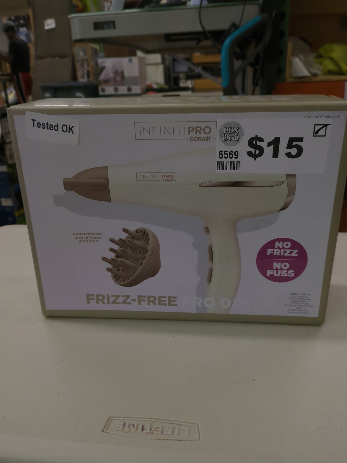 CONAIR WHITE HAIR DRYER - Retail $29