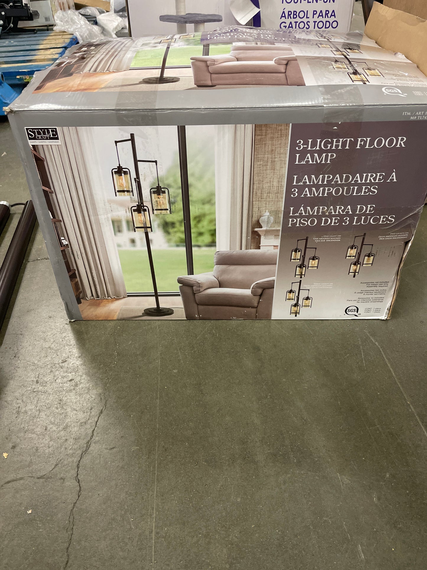 ELIANA 3 ARM FLOOR LAMP - Retail $79