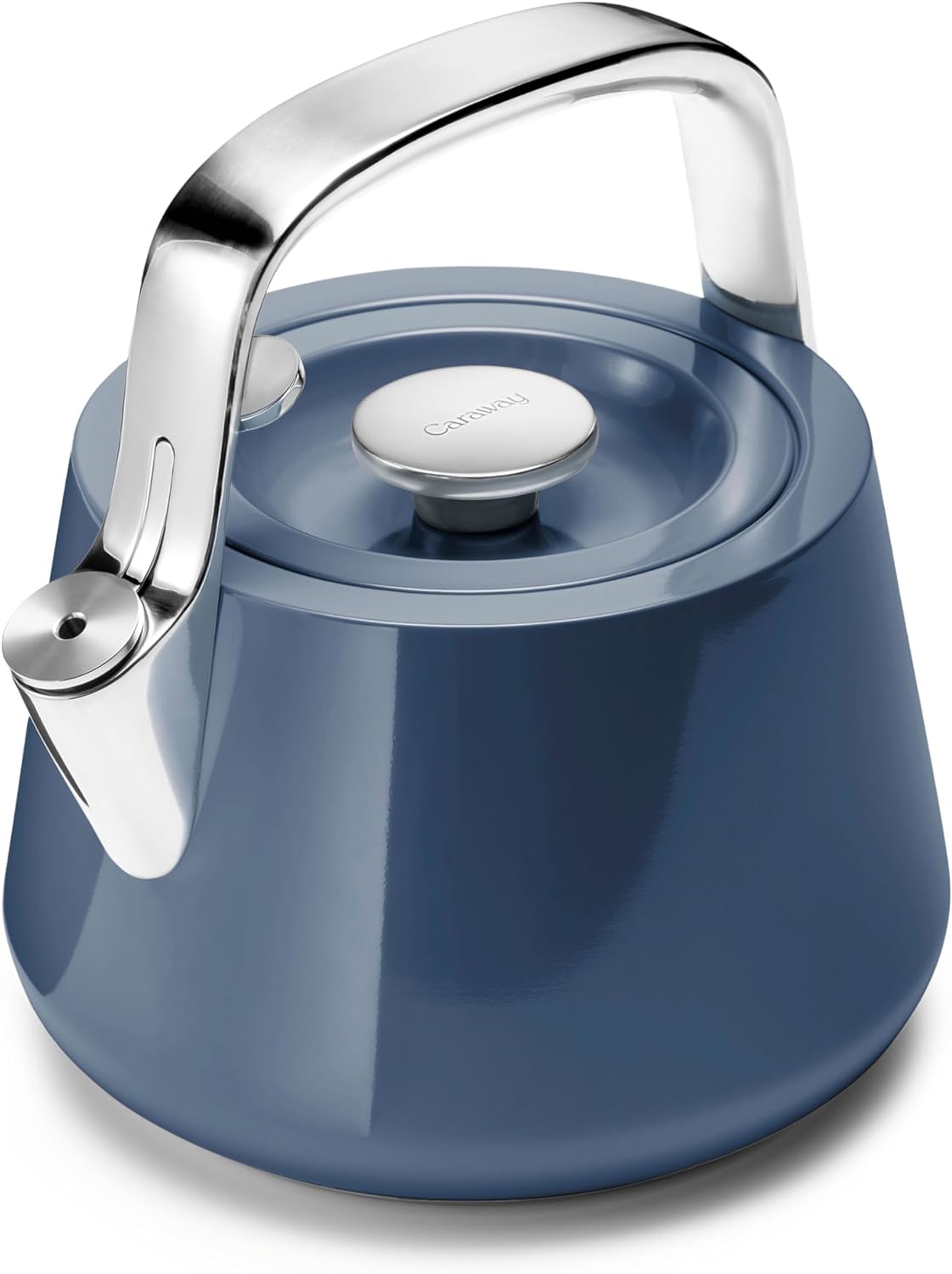 NEW - Caraway 2 Quart Whistling Tea Kettle - Durable Stainless Steel Tea Pot - Fast Boiling, Stovetop Agnostic - Non-Toxic, PTFE & PFOA Free - Includes Pot Holder - Navy - Retail $195