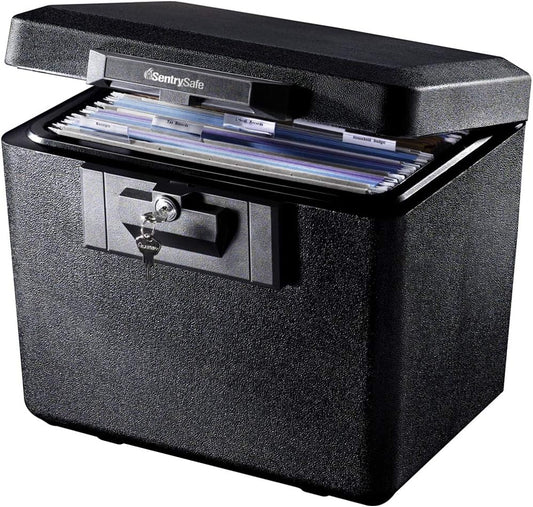 SentrySafe 1170 Fire File Box, Black - Retail $54
