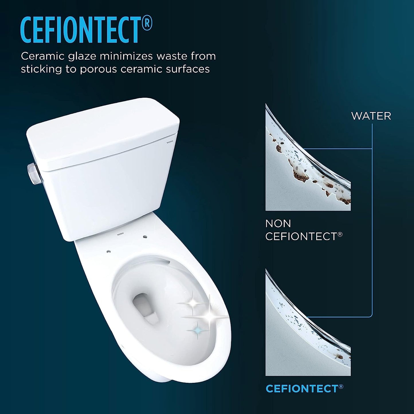 NEW - TOTO Drake Two-Piece Elongated 1.6 GPF TORNADO FLUSH Toilet with CEFIONTECT, Cotton White - CST776CSG#01 - Retail $255