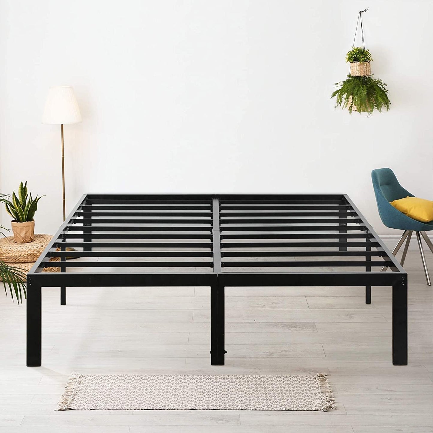 NEW - Olee Sleep KING 18 Inch Heavy Duty Steel Slat, Easy Assembly Platform Bed frame - Retail $107