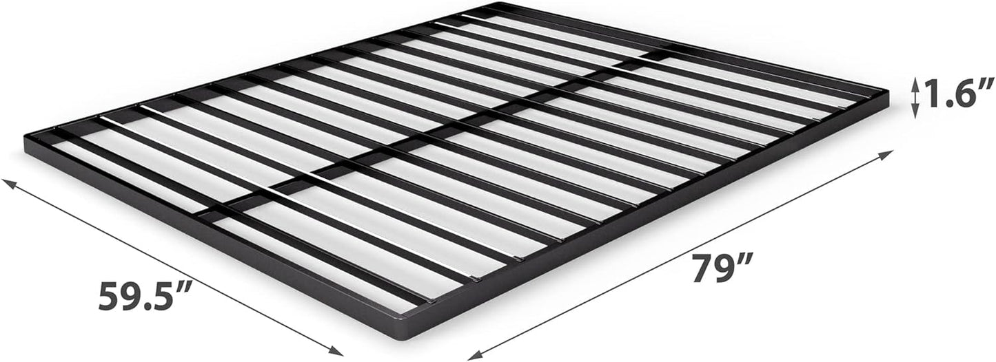 NEW - ZINUS Quick Lock Bunkie Board, Box Spring & Bed Slat Replacement, Metal Frame with Steel Slats, Easy Assembly, Queen - Retail $119