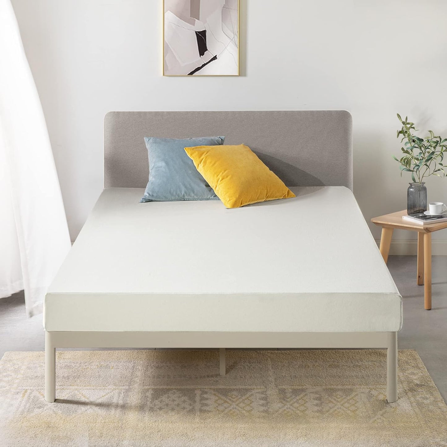 NEW - Best Price TWIN XL LONG 6 inch Mattress, Bed-In-A-Box, Green Tea Memory Foam,White - Retail $136