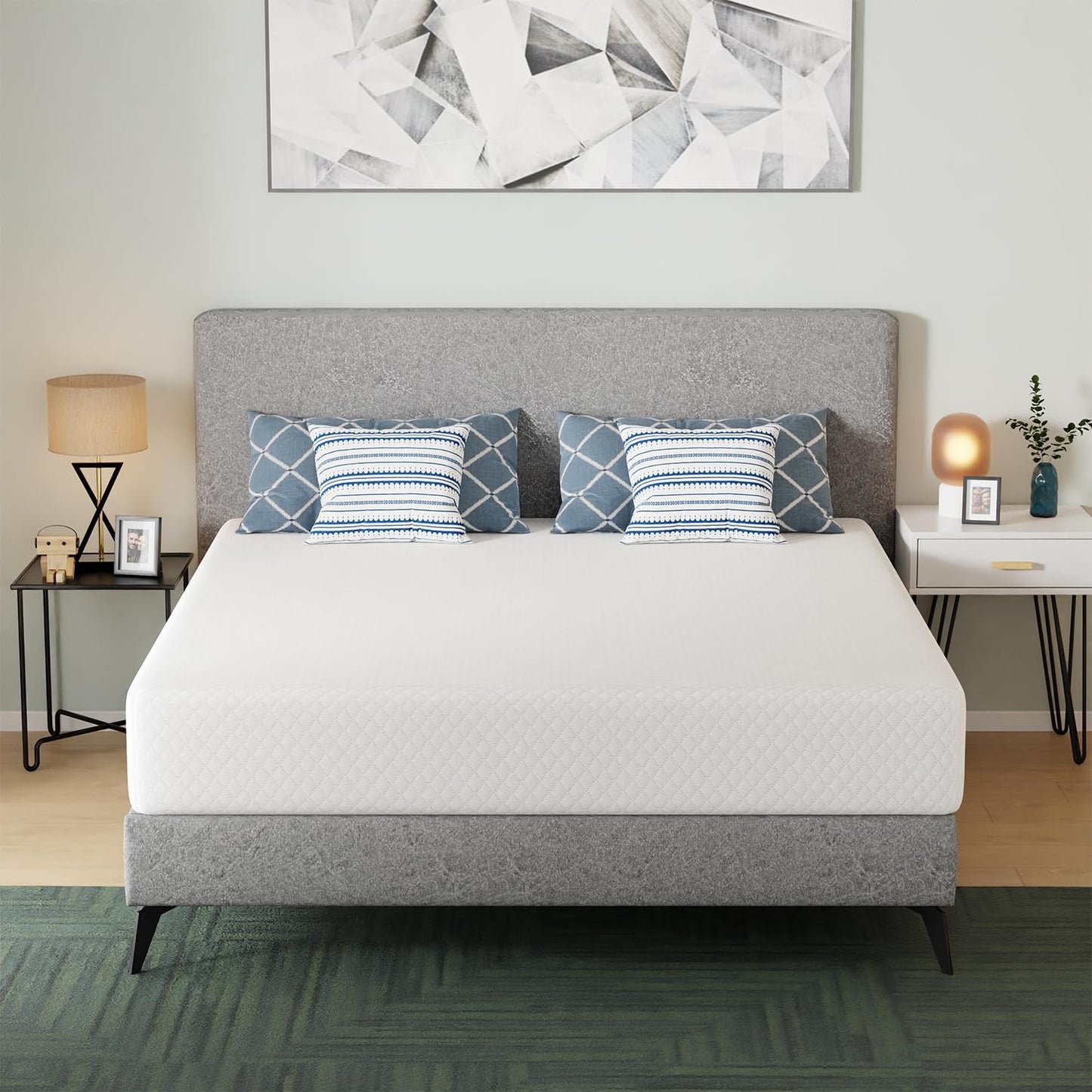 NEW - FDW 12 inch KING Gel Memory Foam Mattress Medium Firm Mattresses for Cool Sleep Relieving Pressure Relief CertiPUR-US Certified Mattress in a Box - Retail $316