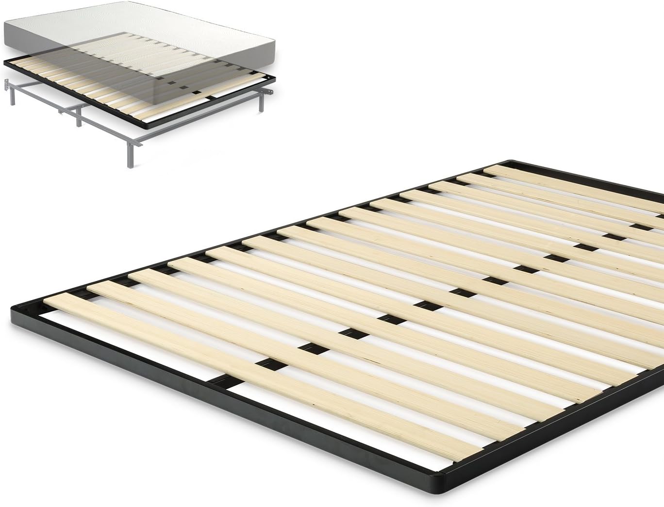 NEW - Zinus KING Deepak Easy Assembly Wood Slat 1.6 Inch Bunkie Board / Bed Slat Replacement, King - Retail $110