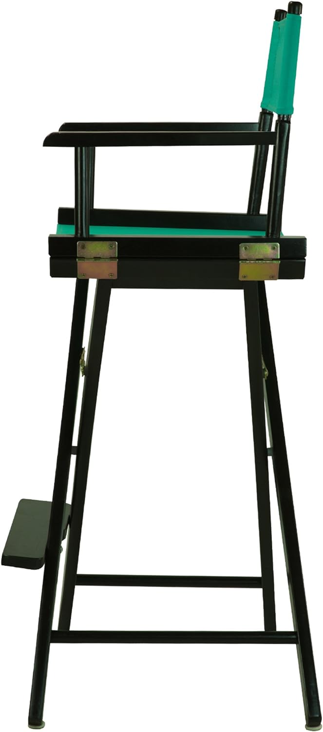 NEW - Casual Home 30" Director's Chair Black Frame-with Teal Canvas, Bar Height - Retail $72