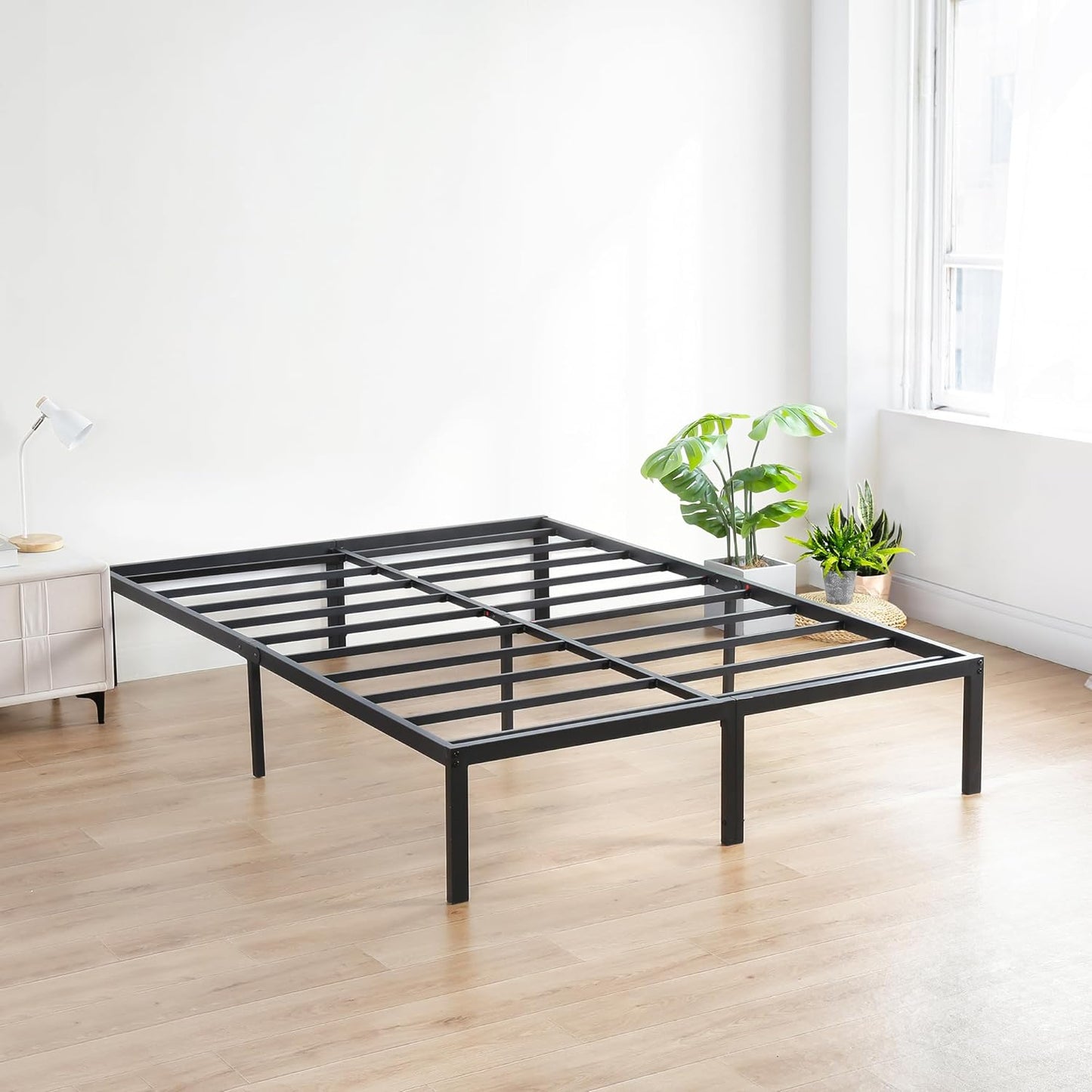 NEW - Olee Sleep KING 18 Inch Heavy Duty Steel Slat, Easy Assembly Platform Bed frame - Retail $107