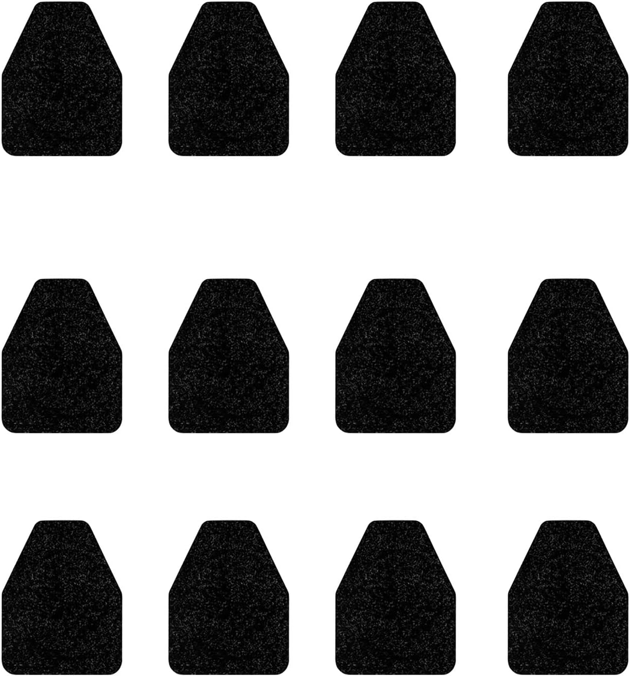 NEW - Urinal Mats (12 Pieces) - Non-Slip Water Absorption Deodorization Black Floor Urine Mats - Heavy Duty - Flat & Crease-Free - Edge-Locked (Hexagon Shape,Black) - Retail $52