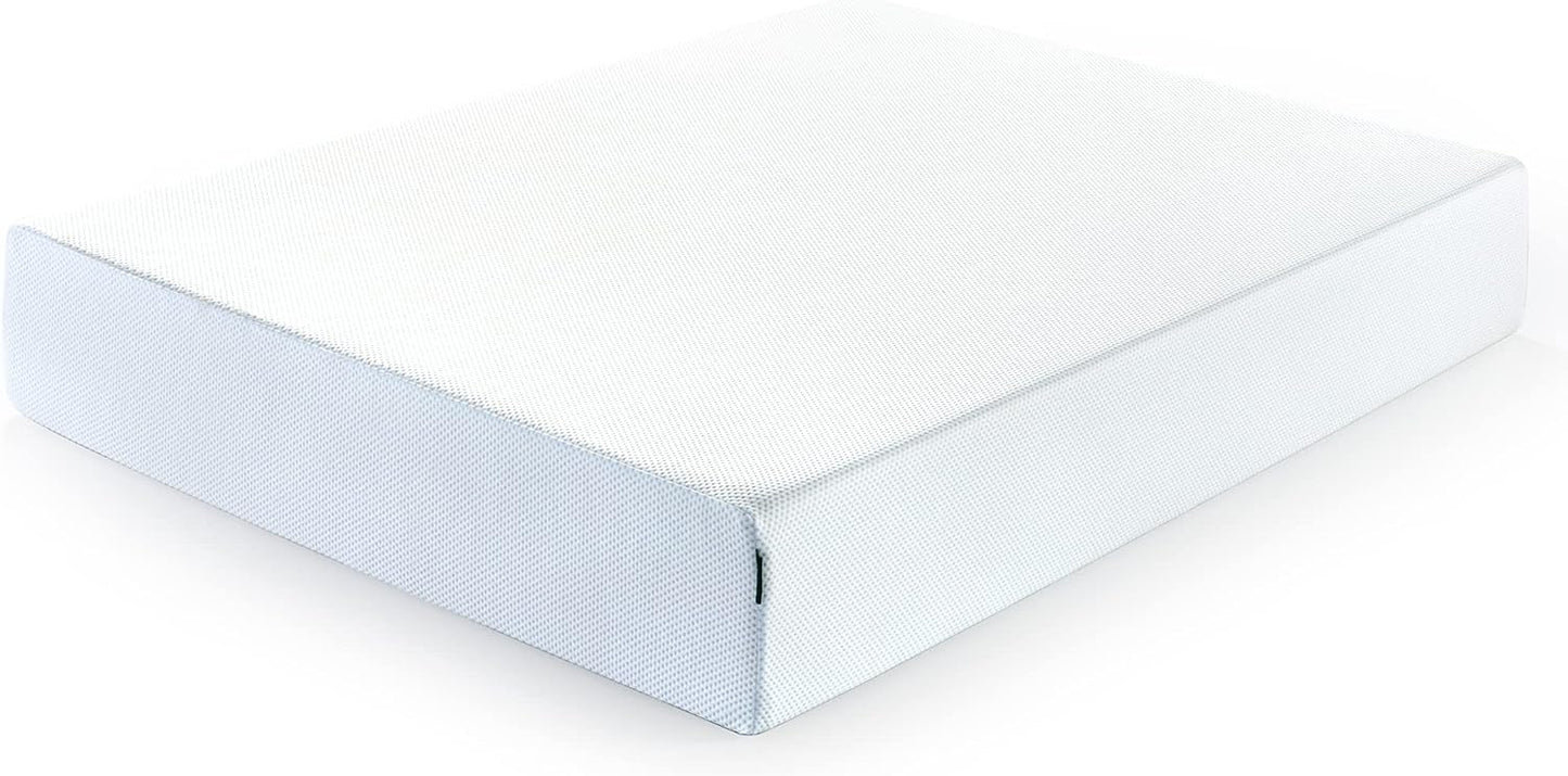 NEW - ZINUS 12 Inch Green Tea Cooling Gel Memory Foam Mattress, Fiberglass Free, Cooling Gel Foam, Pressure Relieving, CertiPUR-US Certified, Bed-in-a-Box, Queen , White - Retail $335