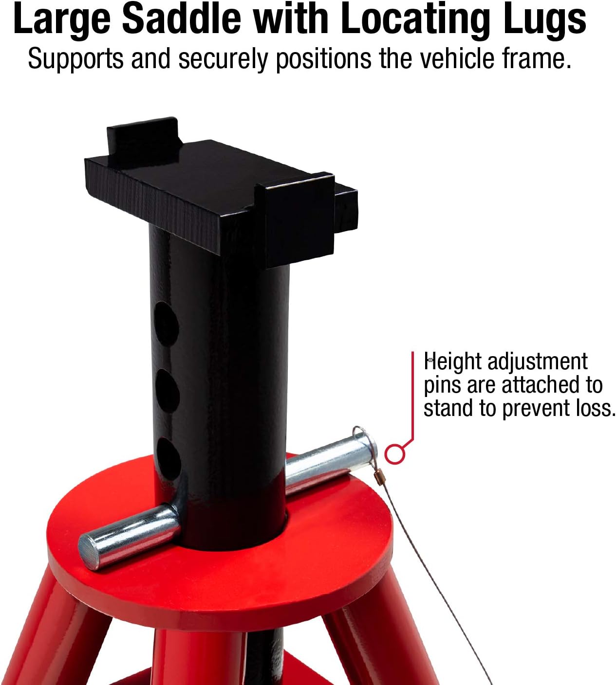 NEW - Sunex 1310 10-Ton Medium Height Pin Type Jack Stands, Pair - Retail $245