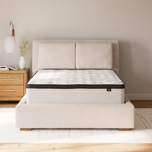 NEW - Signature QUEEN 12 In HYBRID Design by Ashley Queen Size Chime 12 Inch Medium Firm Hybrid Mattress with Cooling Gel Memory Foam for Pressure Relief - Retail $339