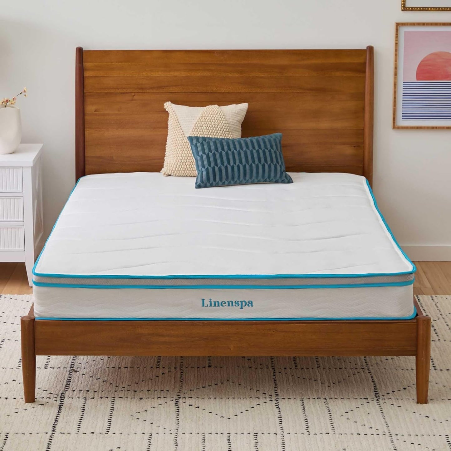 NEW - LINENSPA 8 Inch Memory Foam and Innerspring Hybrid Mattress, Twin, Medium Firm - Retail $129