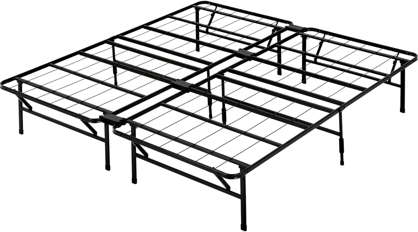 ZINUS SmartBase Tool-Free Assembly Mattress Foundation / 14 Inch Metal Platform Bed Frame / No Box Spring Needed / Sturdy Steel Frame / Underbed Storage, King - Retail $110