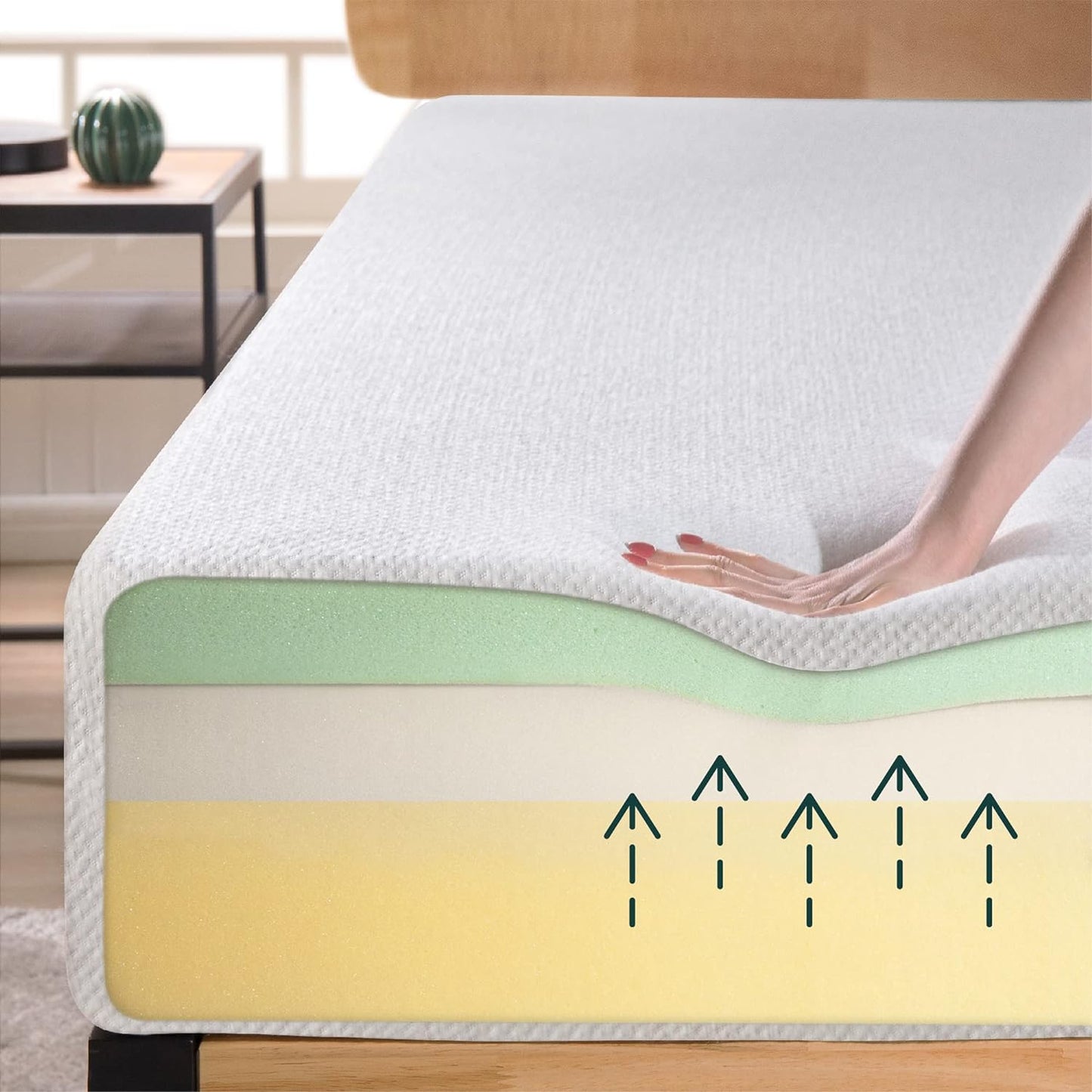 NEW - ZINUS Short Queen 8 Inch Ultima Memory Foam Mattress, Fiberglass Free, Pressure Relieving, CertiPUR-US Certified, Bed-in-a-Box, Short Queen, White - Retail $227