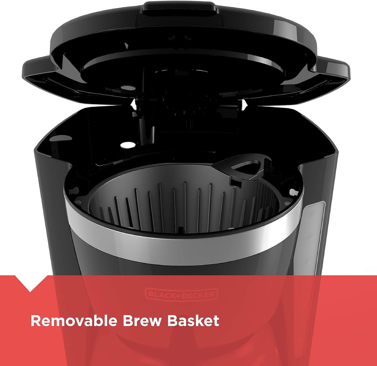 NEW - BLACK+DECKER 12-Cup Digital Coffee Maker, CM1160B, Programmable, Washable Basket Filter, Sneak-A-Cup, Auto Brew, Water Window, Keep Hot Plate, Black - Retail $34