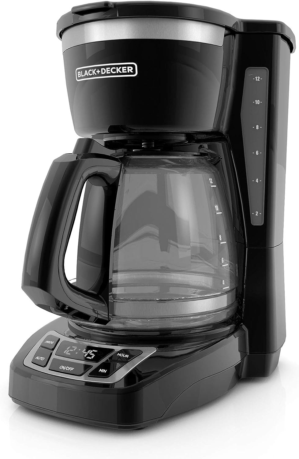 NEW - BLACK+DECKER 12-Cup Digital Coffee Maker, CM1160B, Programmable, Washable Basket Filter, Sneak-A-Cup, Auto Brew, Water Window, Keep Hot Plate, Black - Retail $34