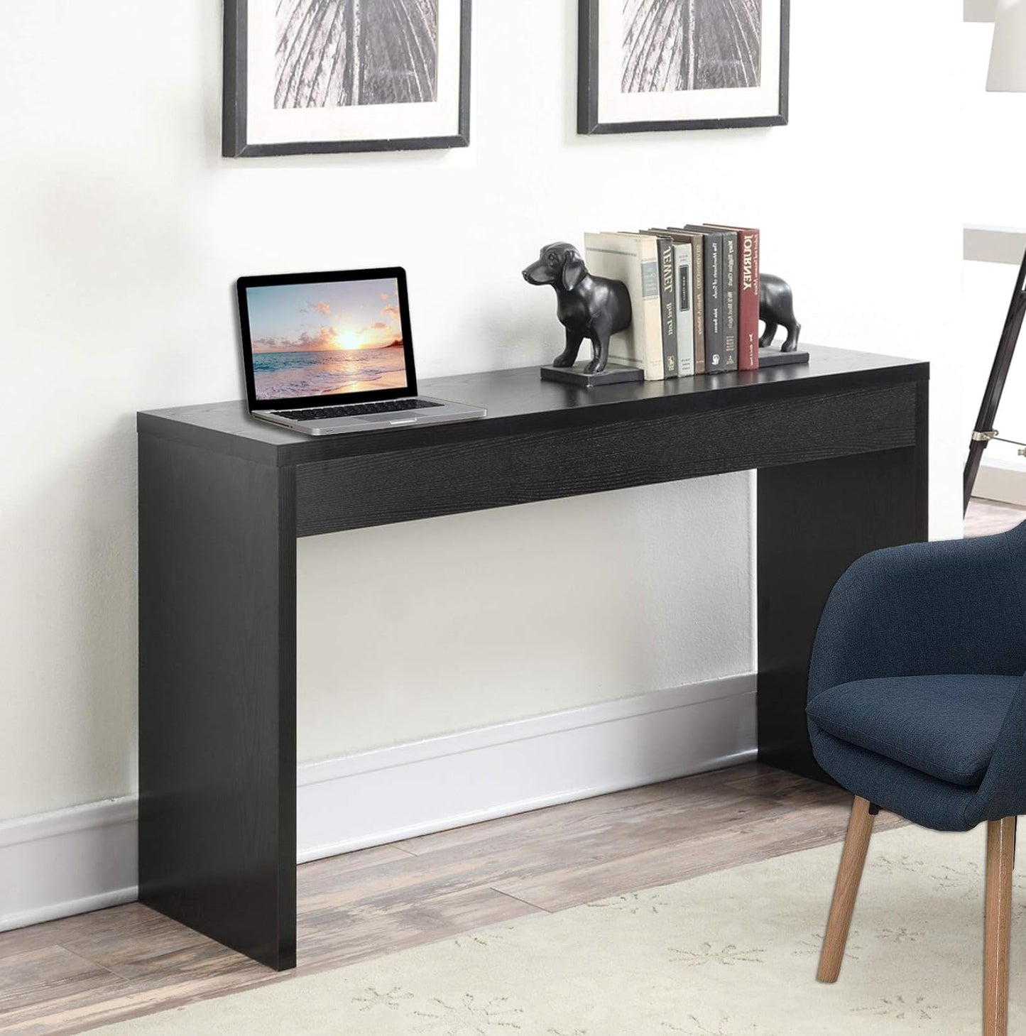 NEW - Convenience Concepts Northfield Hall Console Desk Table, 48(L) x 15.5(W) x 28"(H), Black - Retail $76