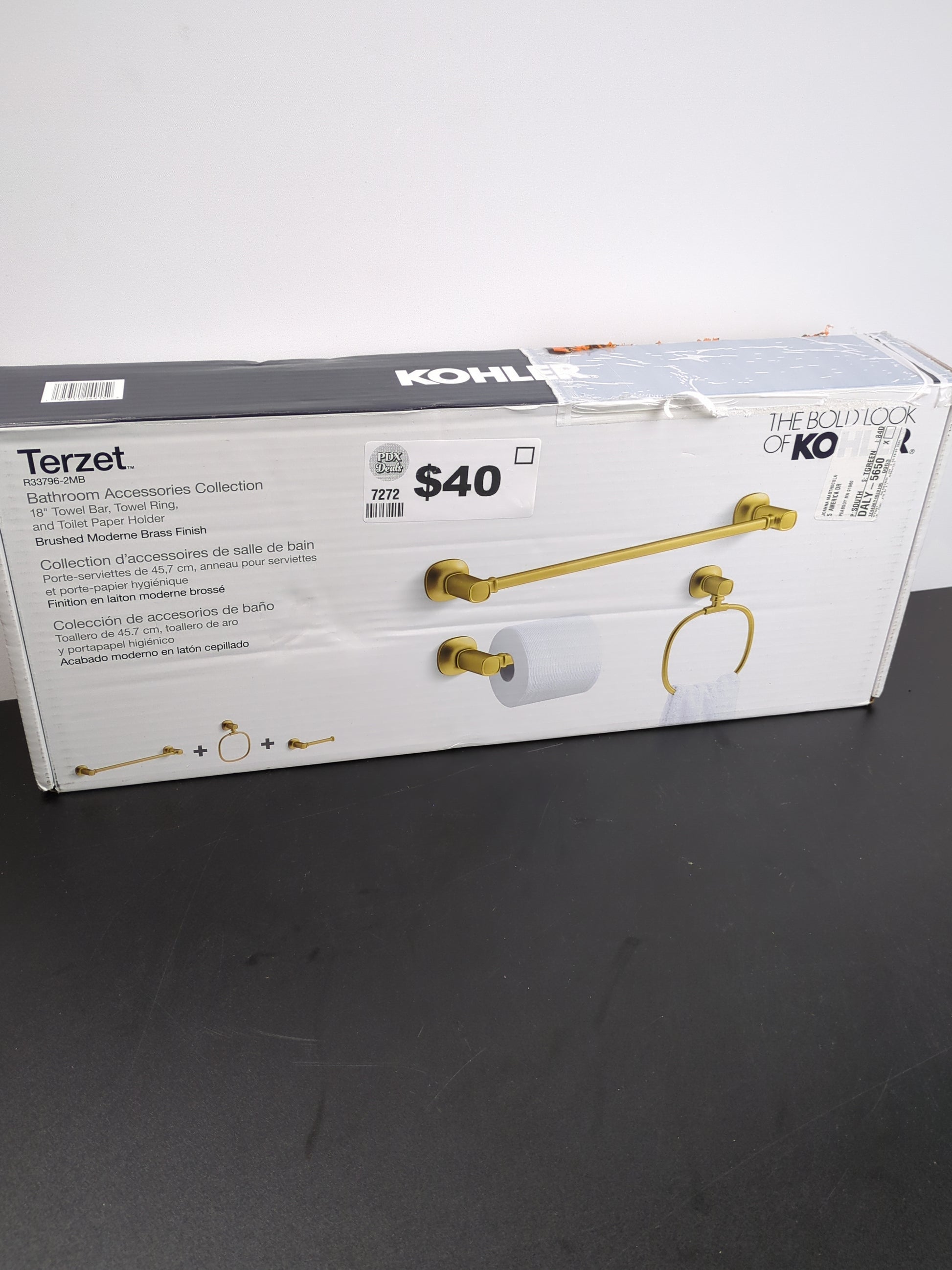 KOHLER TERZET GOLD - Retail $69