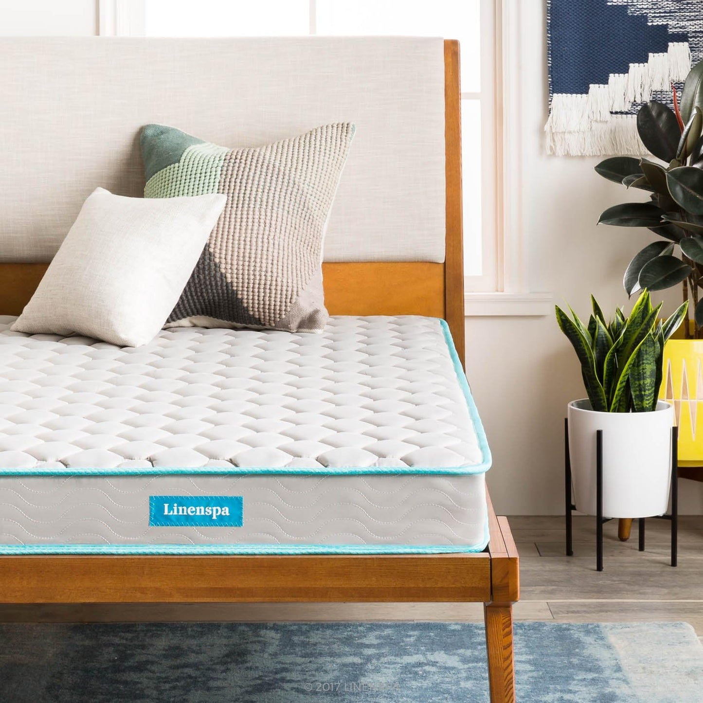 NEW - Linenspa 6 Inch Innerspring Full XL Mattress with Foam Layer, Firm - Retail $139