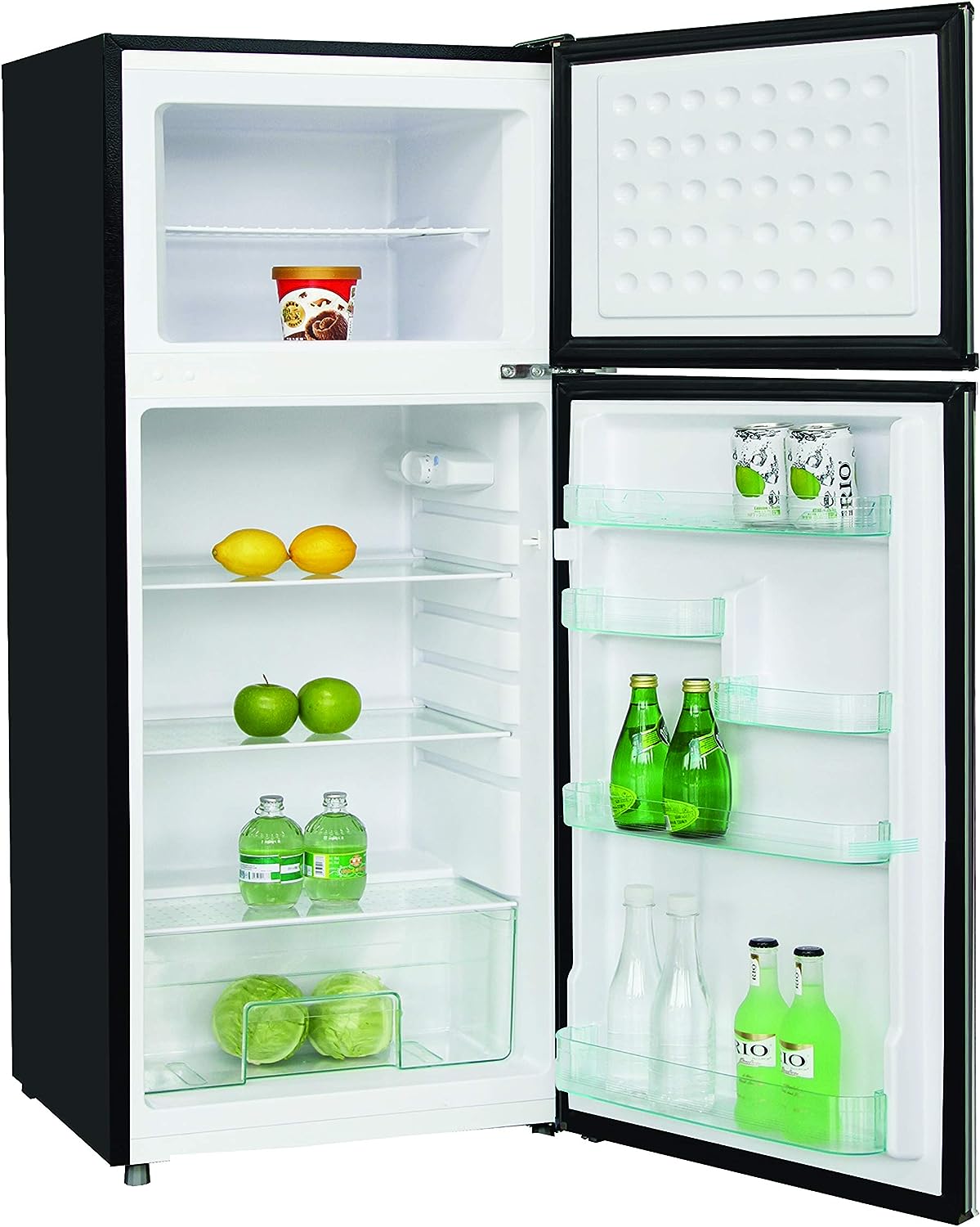 Like NEW - Frigidaire EFR751, 2 Door Apartment Size Refrigerator with Freezer, 7.5 cu ft, Platinum Series, Stainless Steel