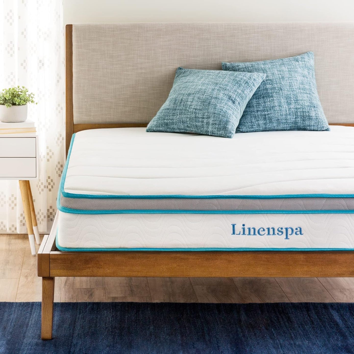 NEW - LINENSPA 8 Inch TWIN Memory Foam and Innerspring Hybrid Mattress, Medium Firm - Retail $129