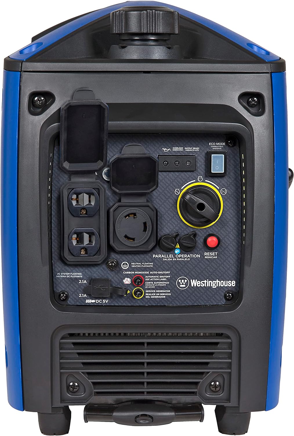 NEW - Westinghouse Outdoor Power Equipment 3700 Peak Watt Super Quiet Portable InvCord Inclerter Generator, Wheel & Handle Kit, RV Ready 30A Outlet, Gas Powered, CO Sensor, Parallel uded - Retail $585