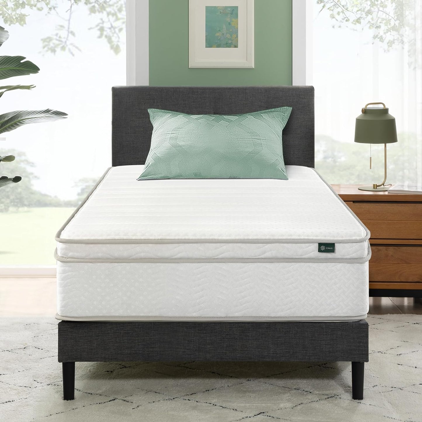 NEW- Zinus 10 Inch TWIN Foam and Spring Hybrid Mattress [New Version], Twin, Fiberglass Free, Medium Firmness, Durable Support, Certified Safe Foams & Fabric, Mattress in A Box - Retail $176