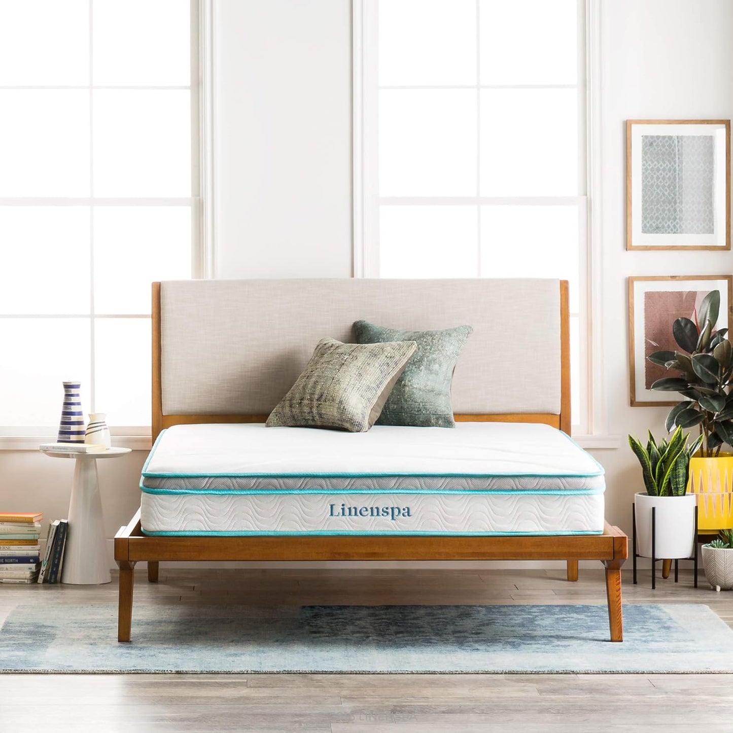 NEW - LINENSPA 8 Inch TWIN Memory Foam and Innerspring Hybrid Mattress, Medium Firm - Retail $129