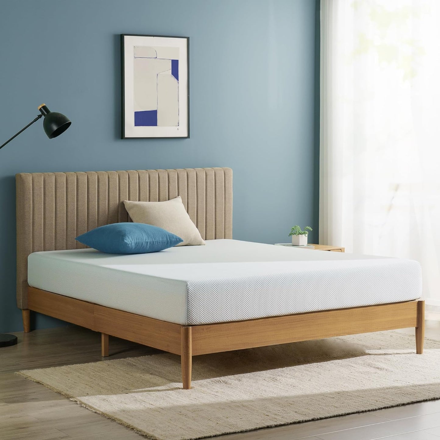 NEW - Zinus Queen 6 Inch Green Tea Cooling Memory Foam Mattress [New Version], Fiberglass Free, Medium Firmness, Cooling Gel Foam, Certified Safe Foams & Fabric, Bed-in-A-Box, Queen - Retail $164
