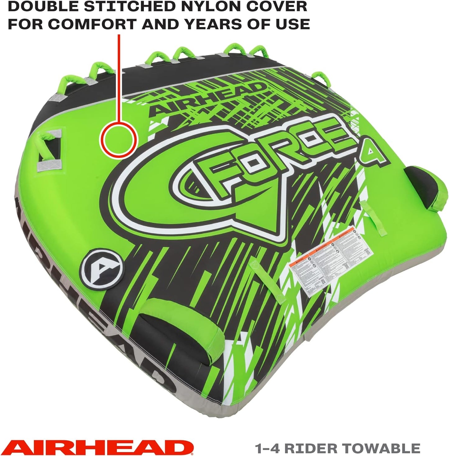 NEW - Airhead G-Force 4, 1-4 Rider Towable Tube for Boating - Retail $295