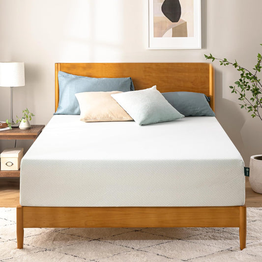 NEW - Zinus 12 Inch QUEEN Green Tea Memory Foam Mattress [New Version], Fiberglass Free, Medium Firm Feel, Zoned Pressure Relief, Certified Safe Foams & Fabric, Bed-in-A-Box - Retail $299